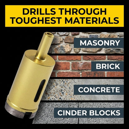 Diamond hole saw for masonry, brick, concrete and cinder blocks