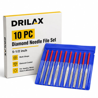 10-piece diamond needle file set with box