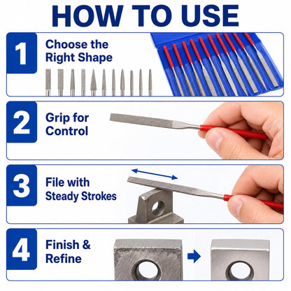 How to use diamond needle files in 4 steps