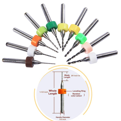 Micro drill bit: 1-1/2 inch overall, 1/8 inch shank