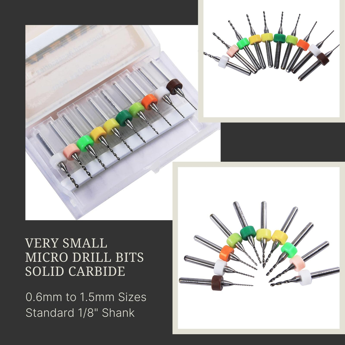 Very small solid carbide micro drill bits