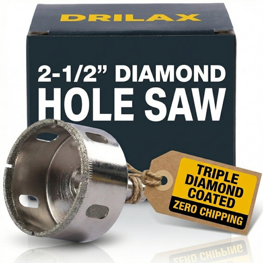 2-1/2 inch triple diamond coated hole saw