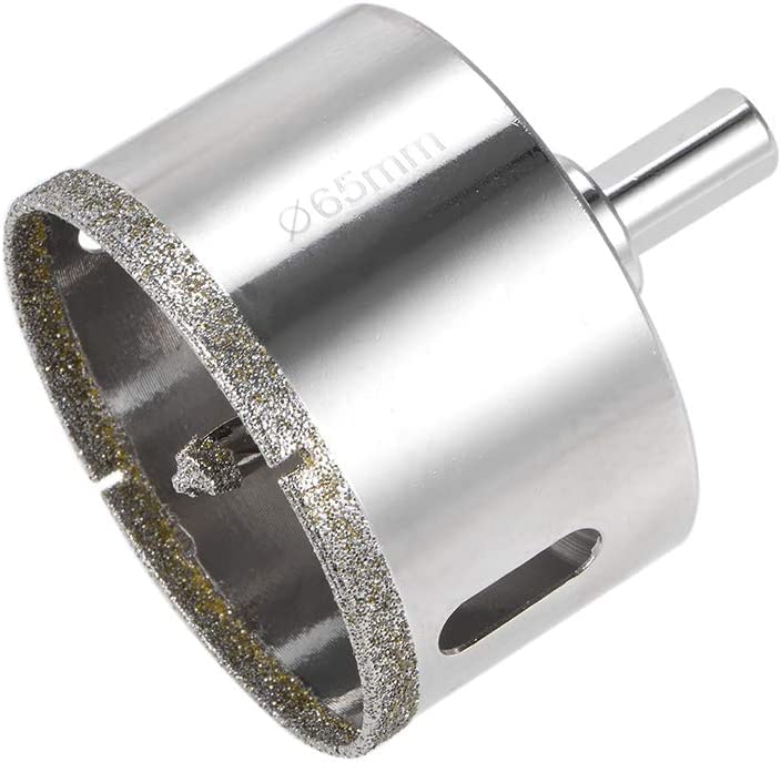 Side view of the 2-1/2 inch diamond hole saw with diamond-coated rim