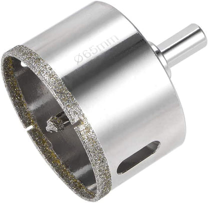 Side view of the 2-1/2 inch diamond hole saw with diamond-coated rim