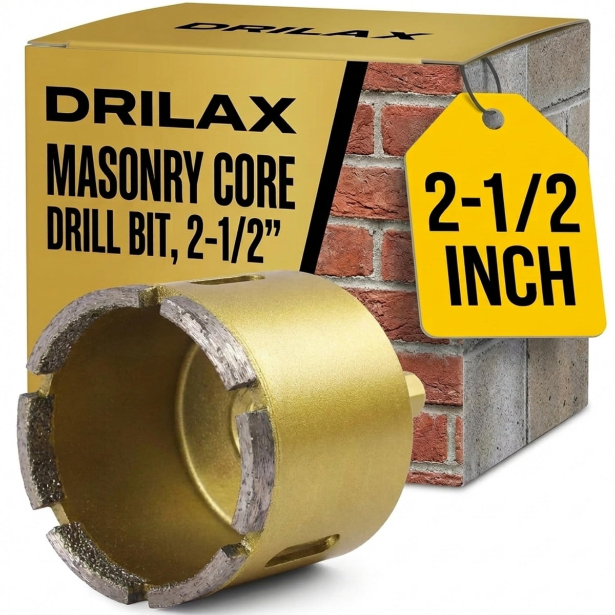 2-1/2 inch masonry core drill bit with box