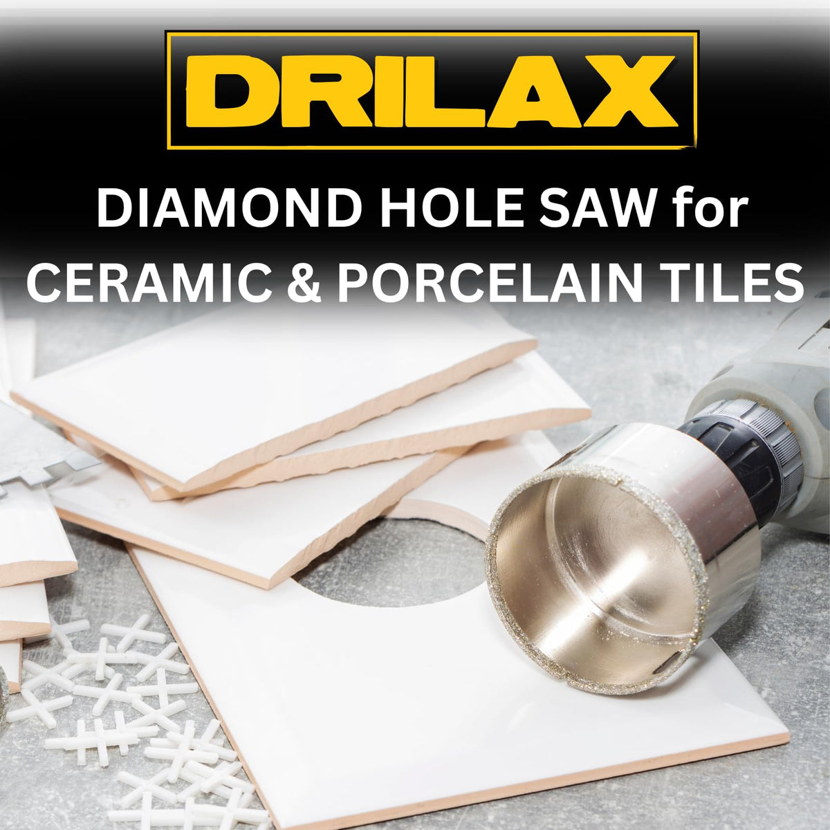 Diamond hole saw for ceramic and porcelain tiles