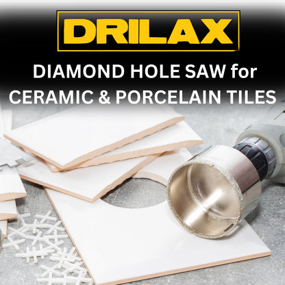Diamond hole saw for ceramic and porcelain tiles