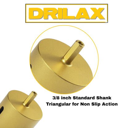 3/8 inch triangular shank for non-slip grip in the chuck