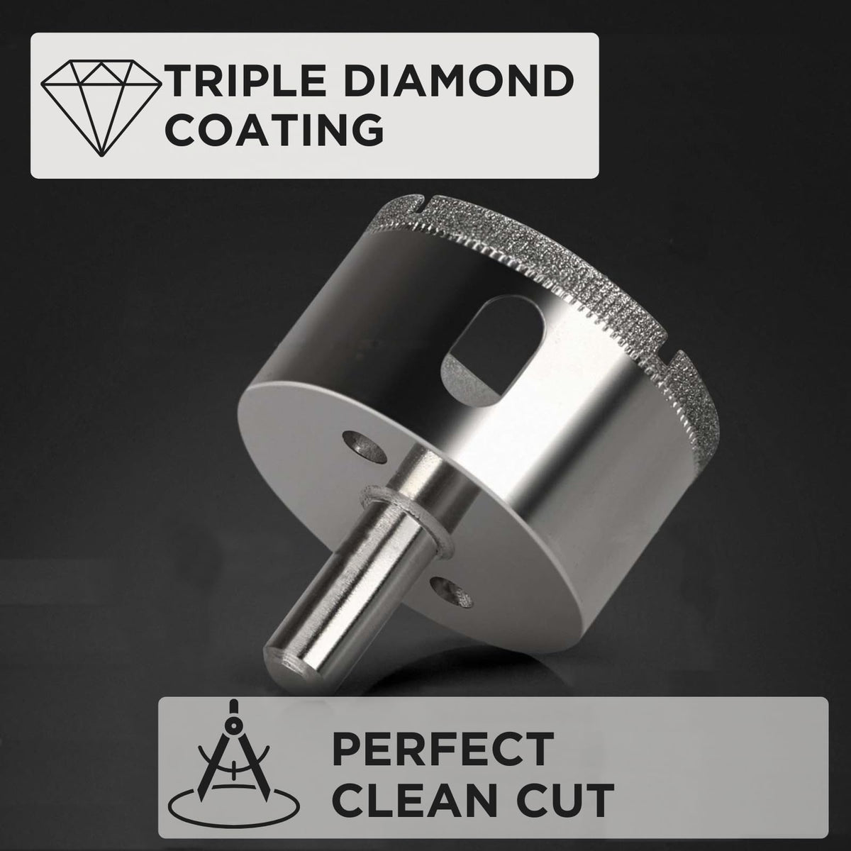 Triple diamond coating, perfect clean cut