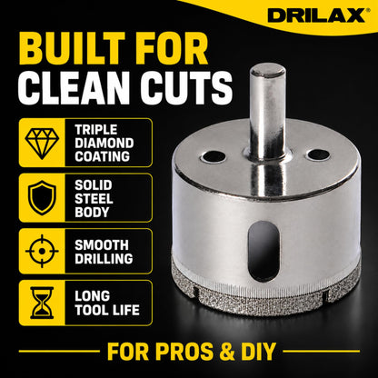 Triple diamond coating, solid steel body, smooth drilling, long tool life