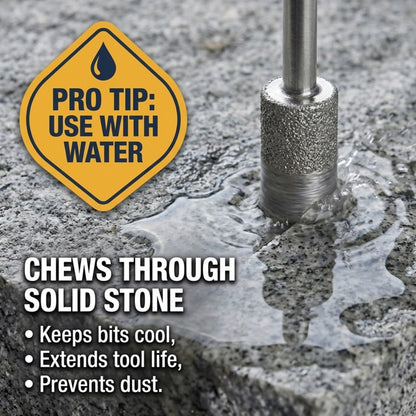 Use water to keep bits cool and extend tool life