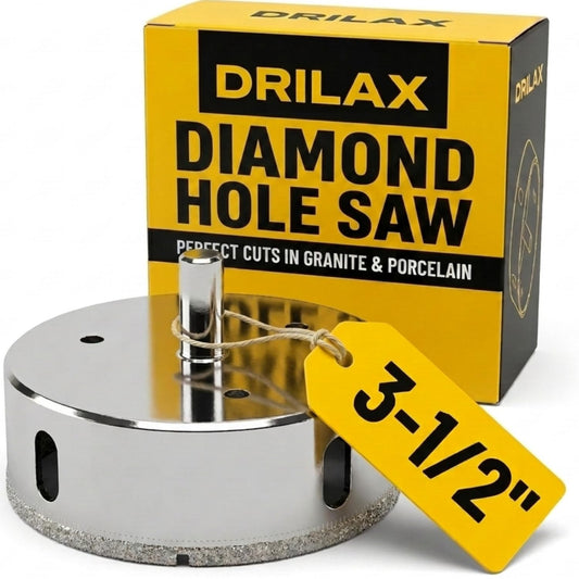 3-1/2 inch diamond hole saw in its box