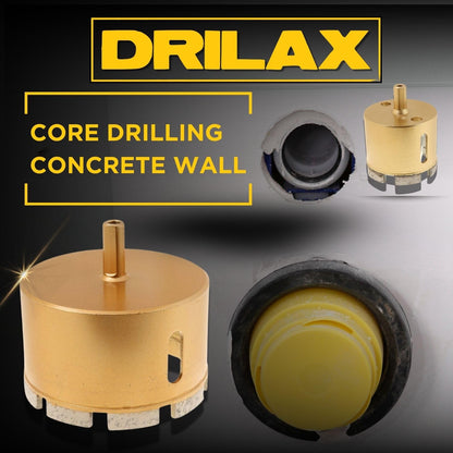 Core drilling a concrete wall with the 3-1/8 inch hole saw