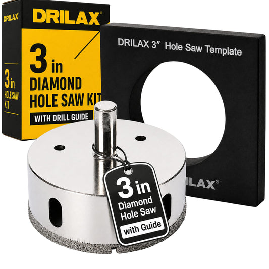 3 inch diamond hole saw kit with drill guide template