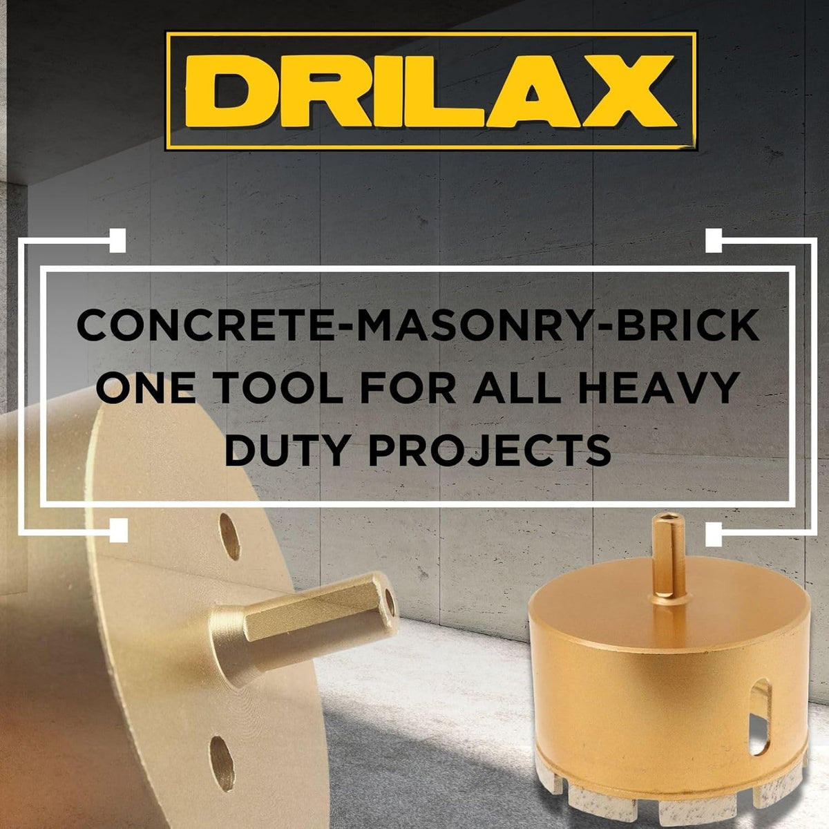One masonry hole saw for concrete, masonry and brick projects