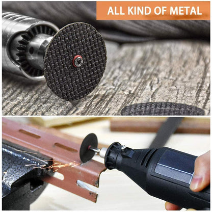 Fiberglass cut-off wheel cutting metal with sparks