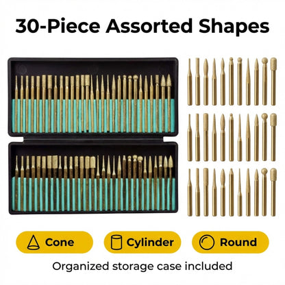 Assorted cone, cylinder and round shapes