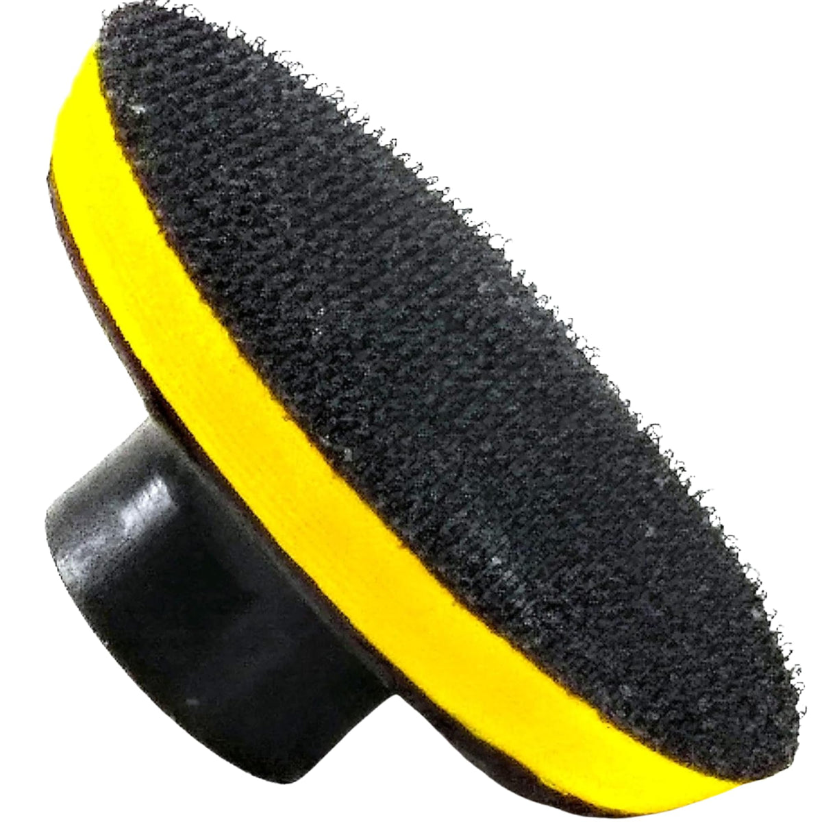 Hook and loop face of the 3 inch backing pad