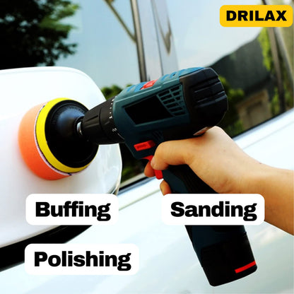3 inch pad buffing, sanding and polishing a car