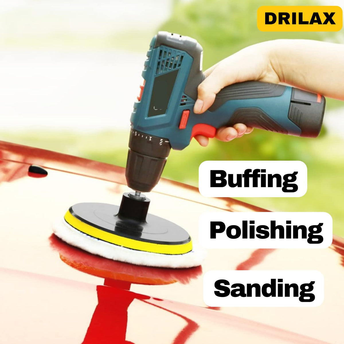 Buffing and polishing with the 3 inch backing pad
