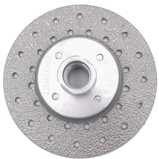 4-1/2 inch vacuum brazed diamond grinding wheel with 5/8-11 threaded hub