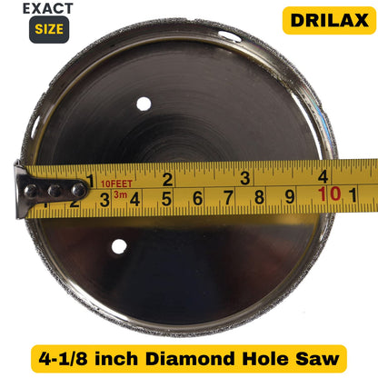 Exact 4-1/8 inch diameter