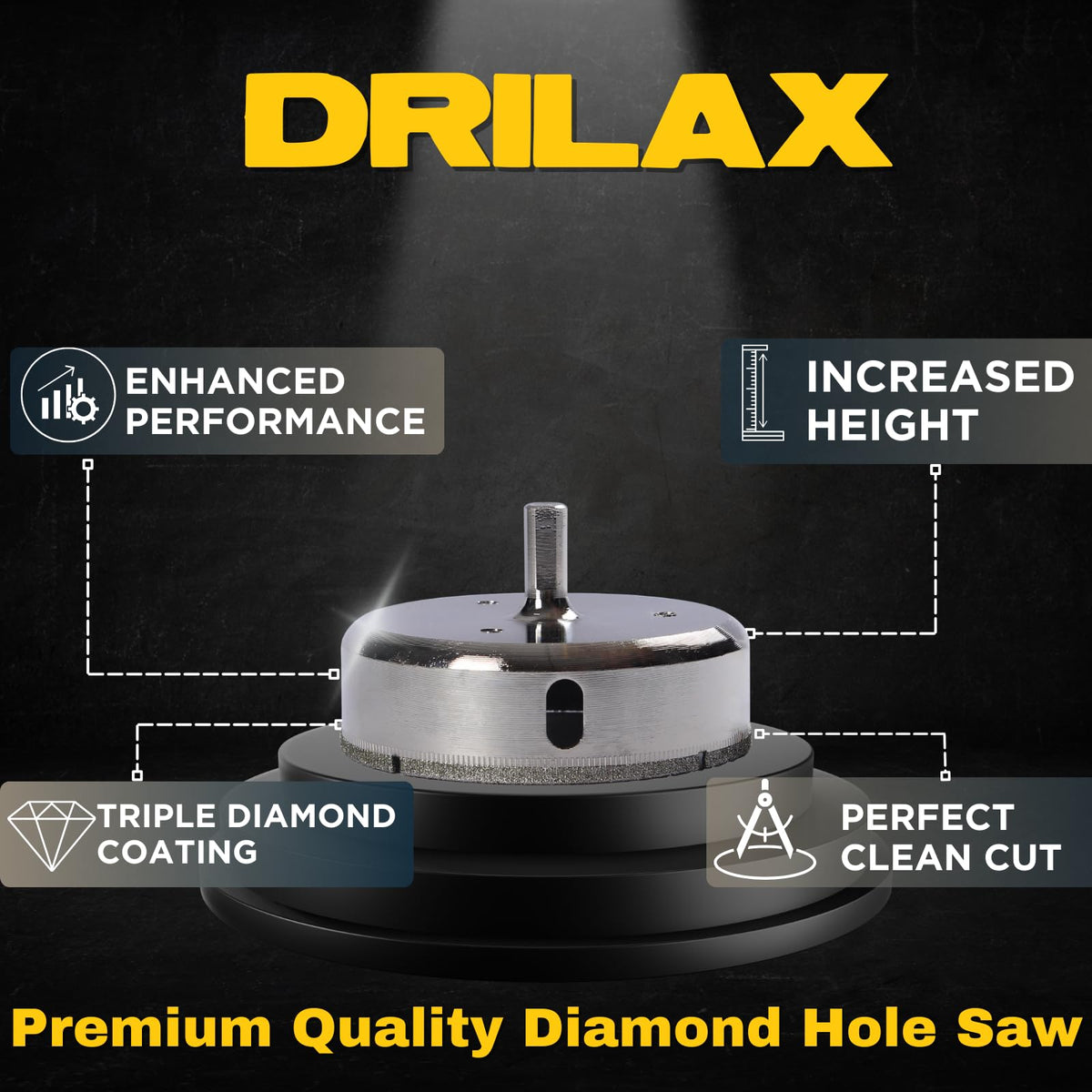 Triple diamond coating, enhanced performance, increased height, perfect clean cut