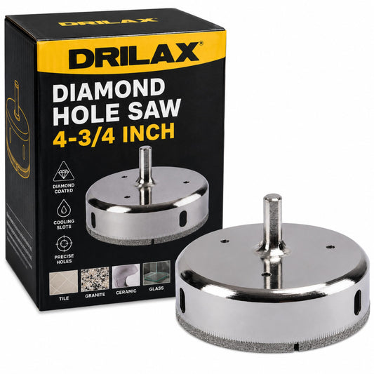 4-3/4 inch diamond hole saw in its box