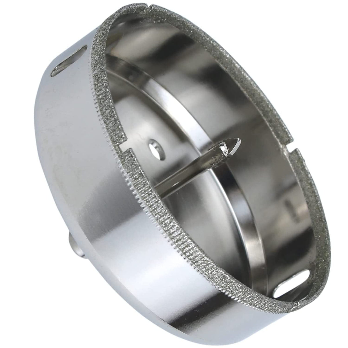 4 inch diamond hole saw with diamond-coated rim and pilot pin