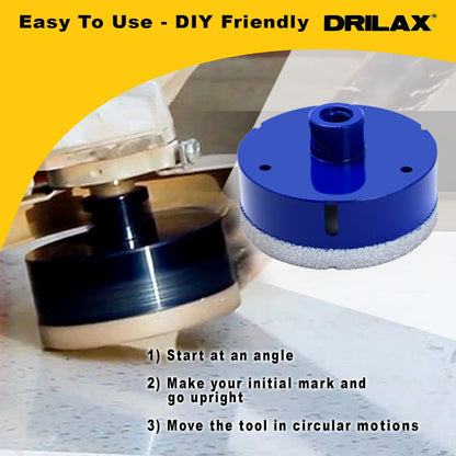 Easy to use: start at an angle, make your mark and go upright, move the tool in small circles