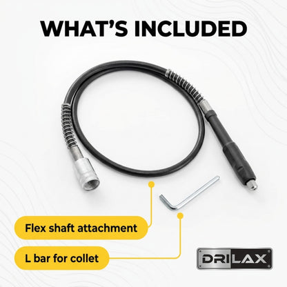 Flex shaft attachment and L bar for collet