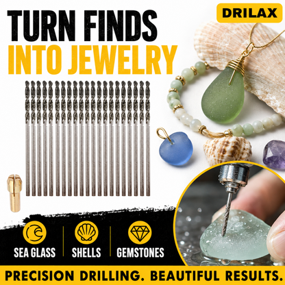 2.5mm Diamond Drill Bit Set 20-Pcs for Jewelry, Glass, Shells & Gemstones