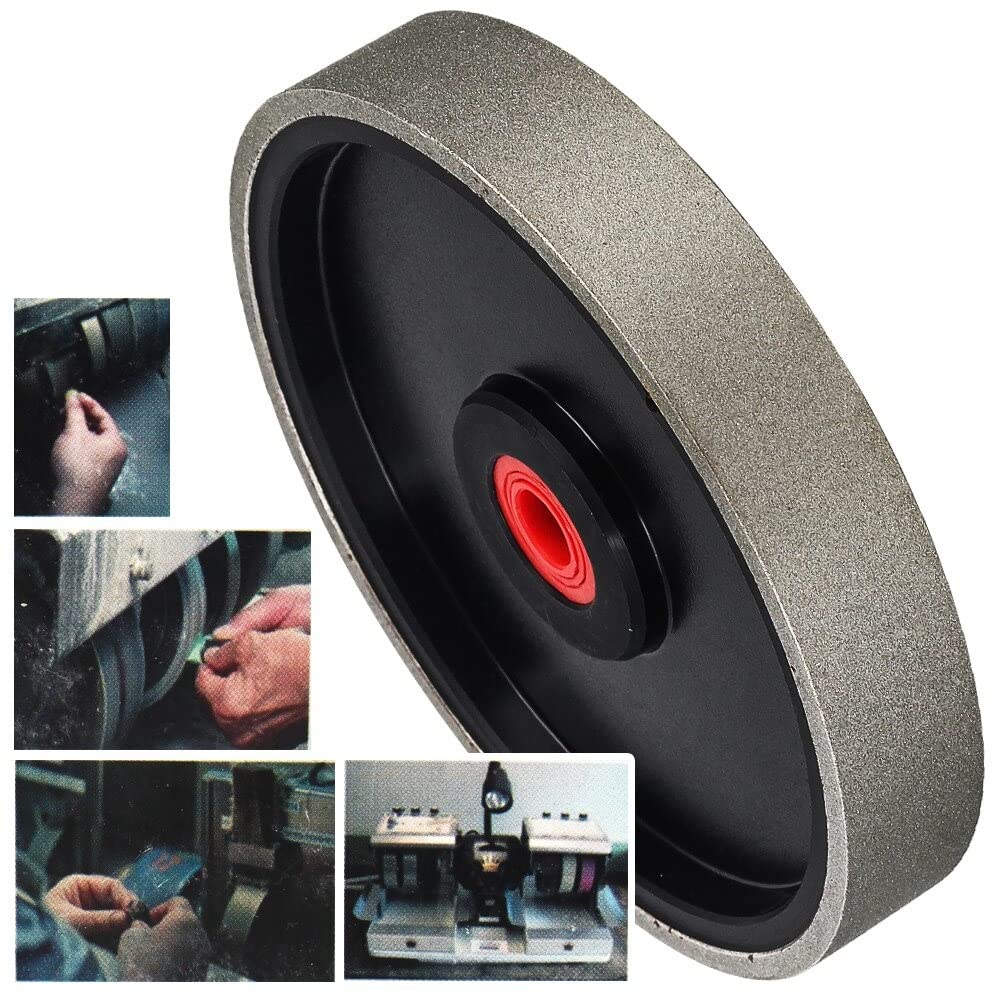 Diamond cabbing wheel used for grinding stones on a lapidary machine