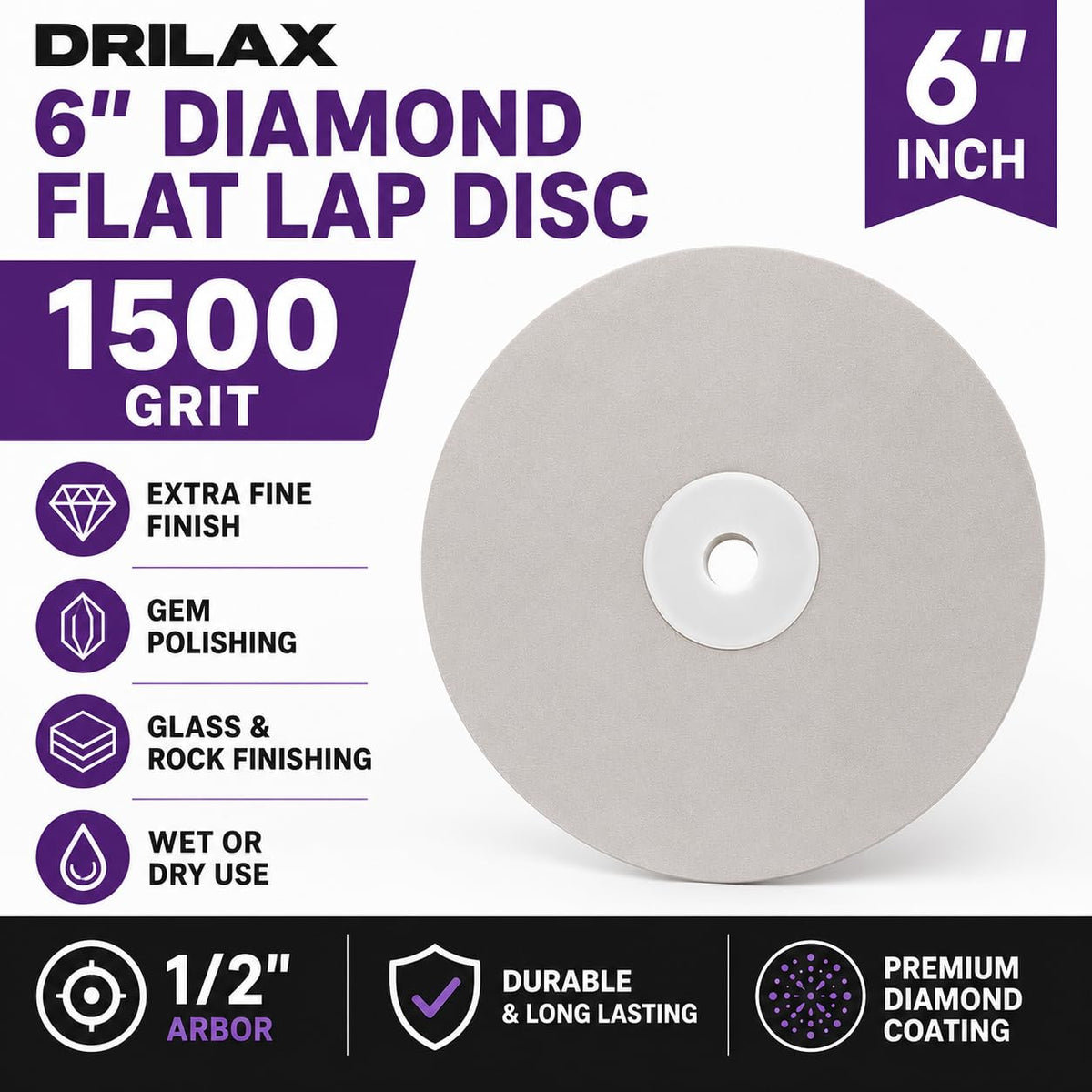 1500 grit extra fine finish for gem polishing and glass and rock finishing