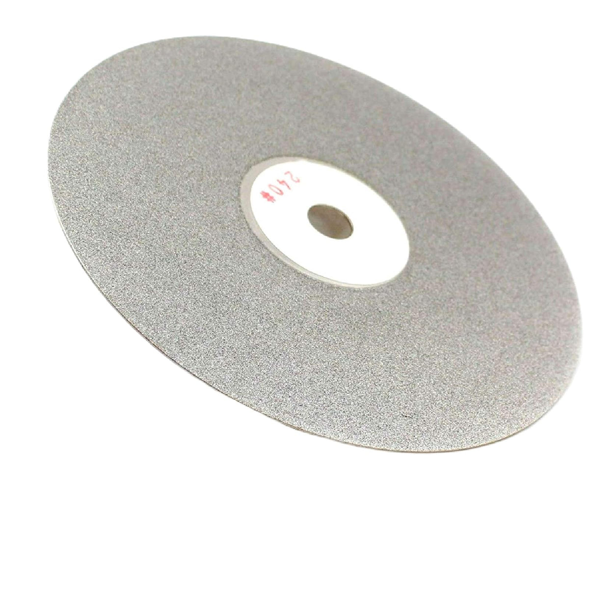 6 inch 240 grit diamond flat lap disc, angled view