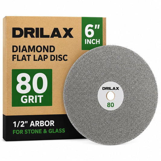 6 inch 80 grit diamond flat lap disc in package