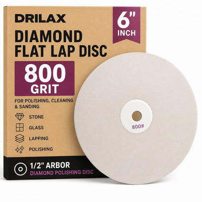 6 inch 800 grit diamond flat lap disc in package
