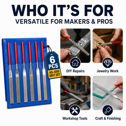 Diamond flat files for DIY repairs, jewelry, tools and craft