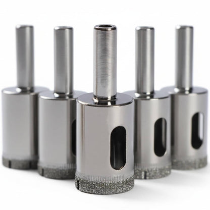 Drilax 3/4" Diamond Drill Bit Hole Saw Set – 5‑Pack Wet Drilling Bits for Ceramic, Porcelain, Glass, Granite & Quartz