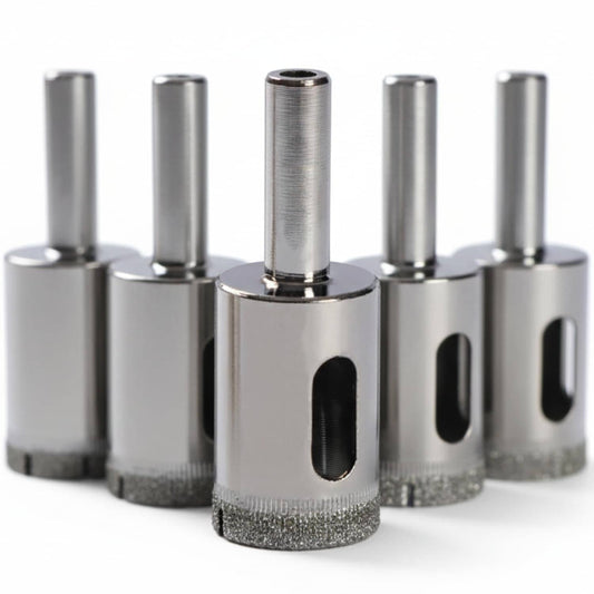 Drilax 3/4" Diamond Drill Bit Hole Saw Set – 5‑Pack Wet Drilling Bits for Ceramic, Porcelain, Glass, Granite & Quartz