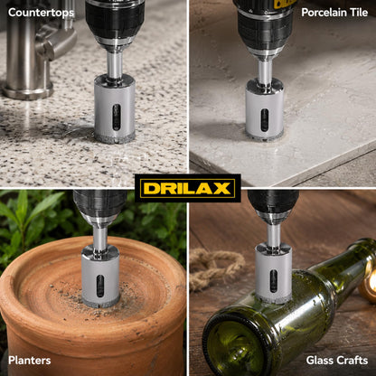 Drilling countertops, porcelain tile, planters and glass