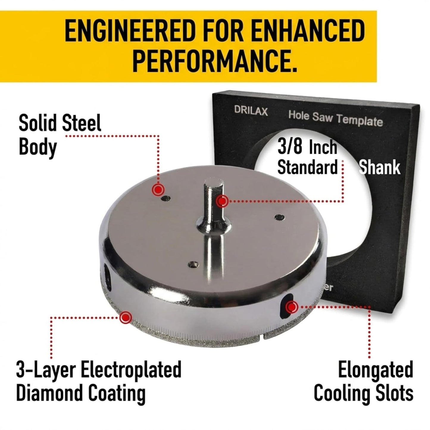 4-1/2 Inch Diamond Hole Saw with Drill Guide