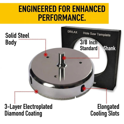 4-1/2 Inch Diamond Hole Saw with Drill Guide