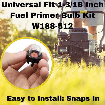 5 Snap in Primer Bulb Fuel Pump Kit For Stihl Ryobi Walbro Husqvarna Poulan Ryobi Homelite Toro Craftsman Blower Weedeater Trimmer 8Z060 Chainsaw Carburetor Sears, Echo, Troy Bilt Brush Cutters drilax-tools