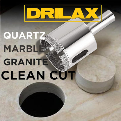 Drilax 5 Pcs Diamond Drill Bit Set 3/4", 1", 1-3/16", 1-3/8", 1-5/8" Wet Cutting Tiles, Glass, Fish Tanks, Marble, Granite, Ceramic, Porcelain, Bottle drilax-tools