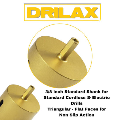 Drilax 2-1/2" Diamond Masonry Hole Saw – Deep Cut Core Bit for Brick, Concrete & Basement Walls – 2" Depth, 3/8" Shank – AC Vents, Conduits, Posts
