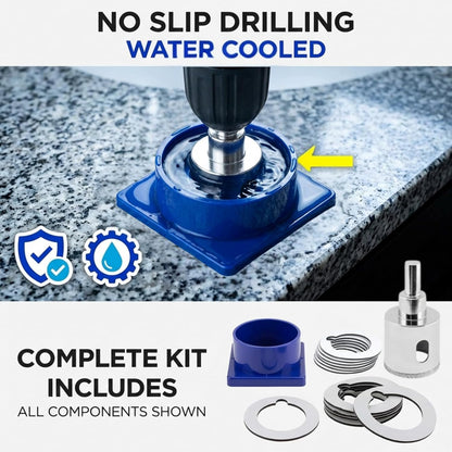 1-1/2 Inch Diamond Hole Saw with Water Delivery System Guide Easy Drilling