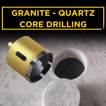Drilax 2-1/2" Diamond Masonry Hole Saw – Deep Cut Core Bit for Brick, Concrete & Basement Walls – 2" Depth, 3/8" Shank – AC Vents, Conduits, Posts