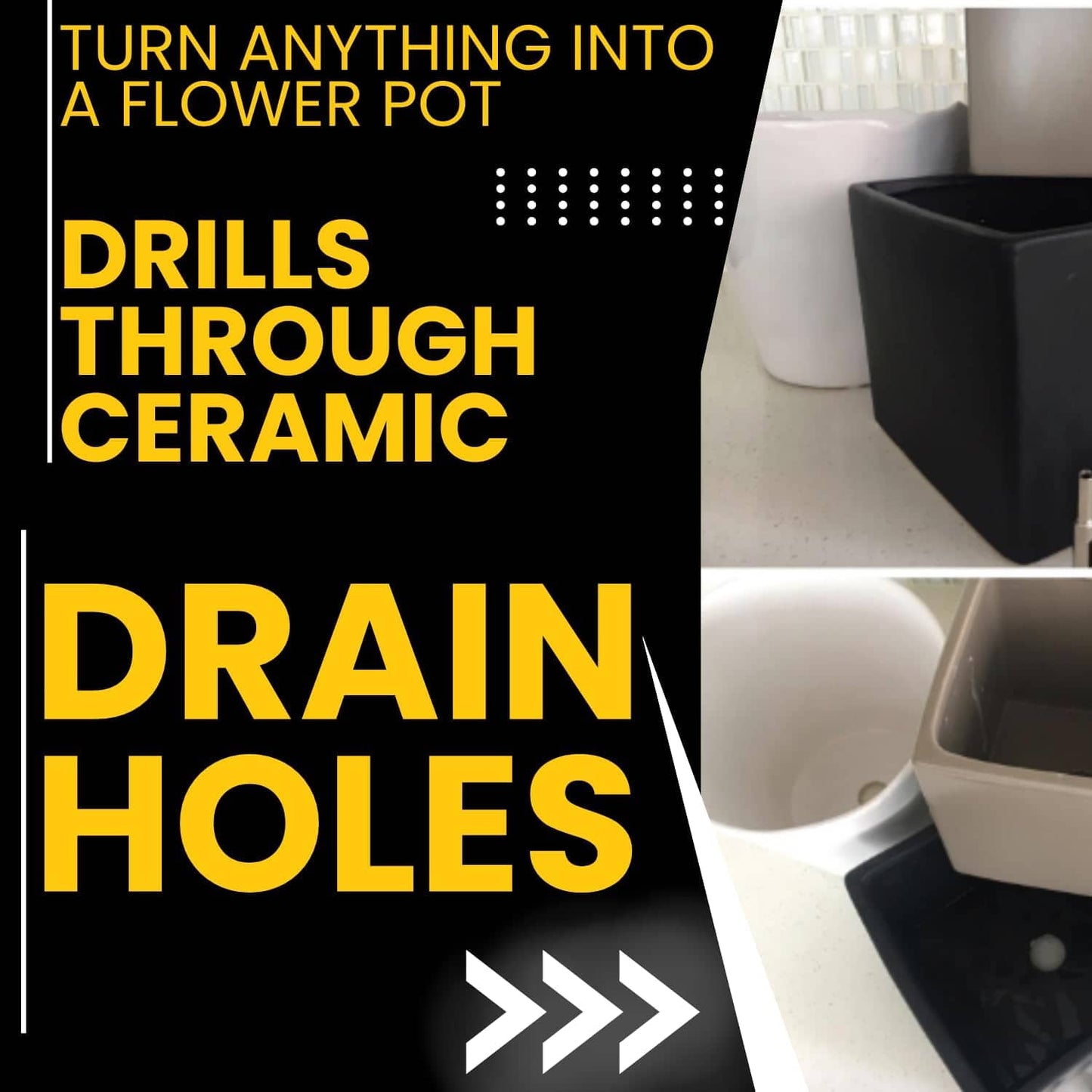 Drilax 3/4" Diamond Drill Bit Hole Saw Set – 5‑Pack Wet Drilling Bits for Ceramic, Porcelain, Glass, Granite & Quartz