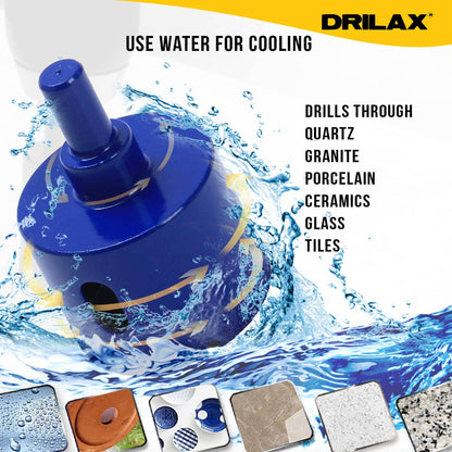 1-3/4 Inch Diamond Hole Saw Drill Bit for Tile, Glass, Granite & Quartz